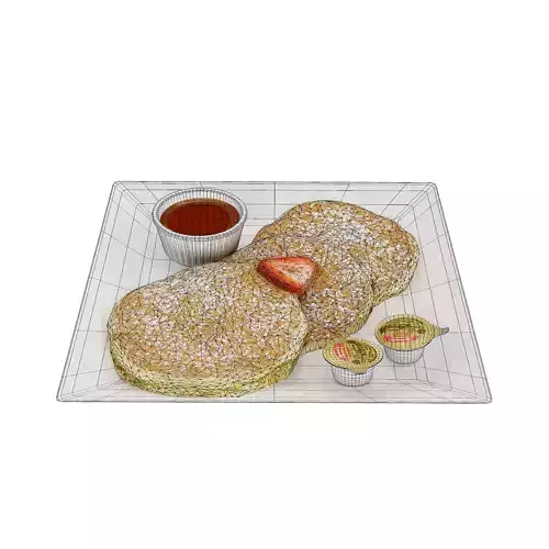 Buttermilk Pancakes Low-poly 3D model