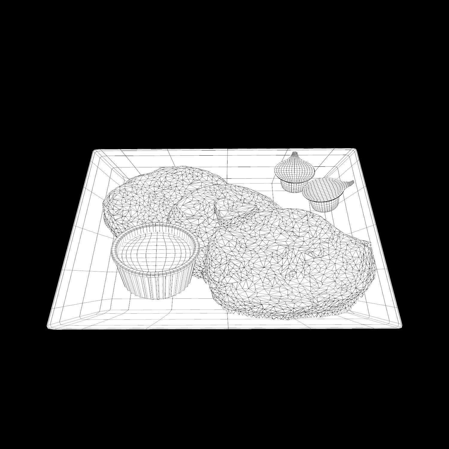 Buttermilk Pancakes Low-poly 3D model_12