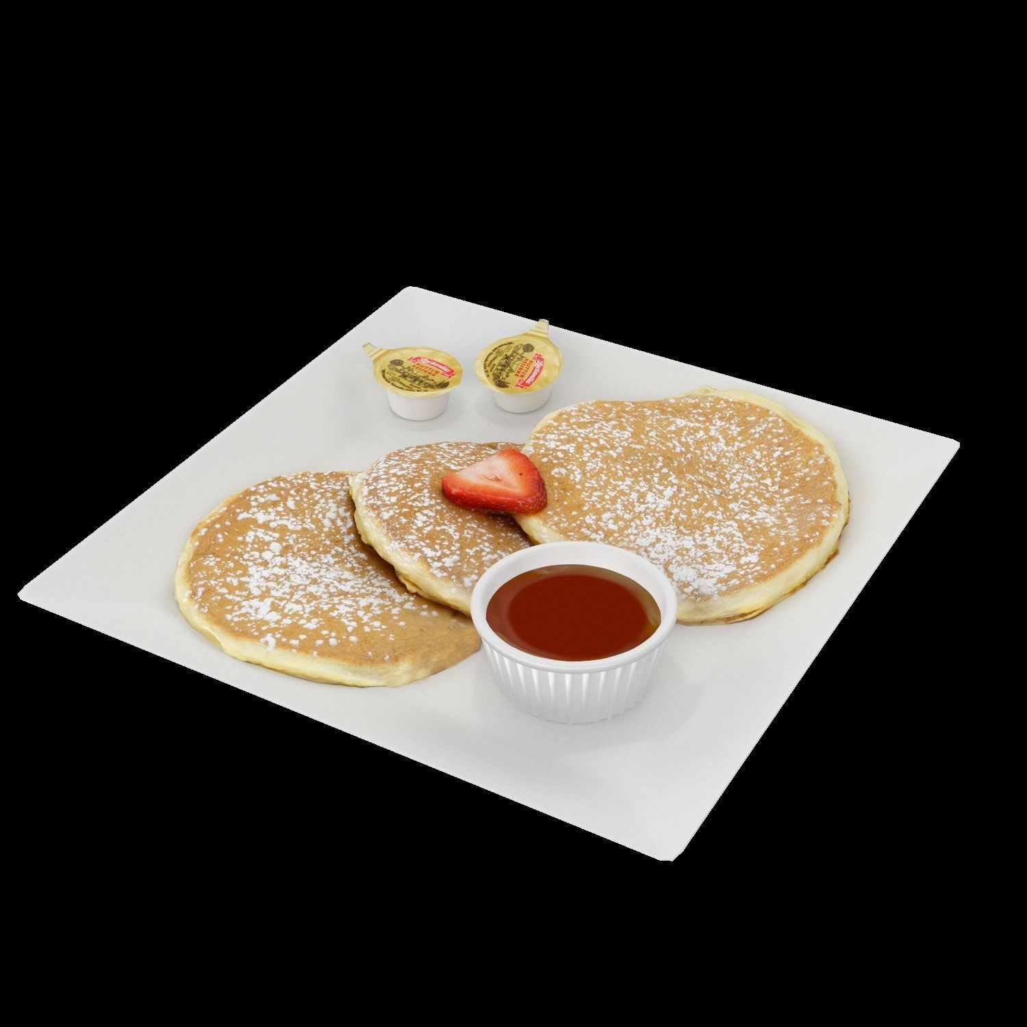 Buttermilk Pancakes Low-poly 3D model_8