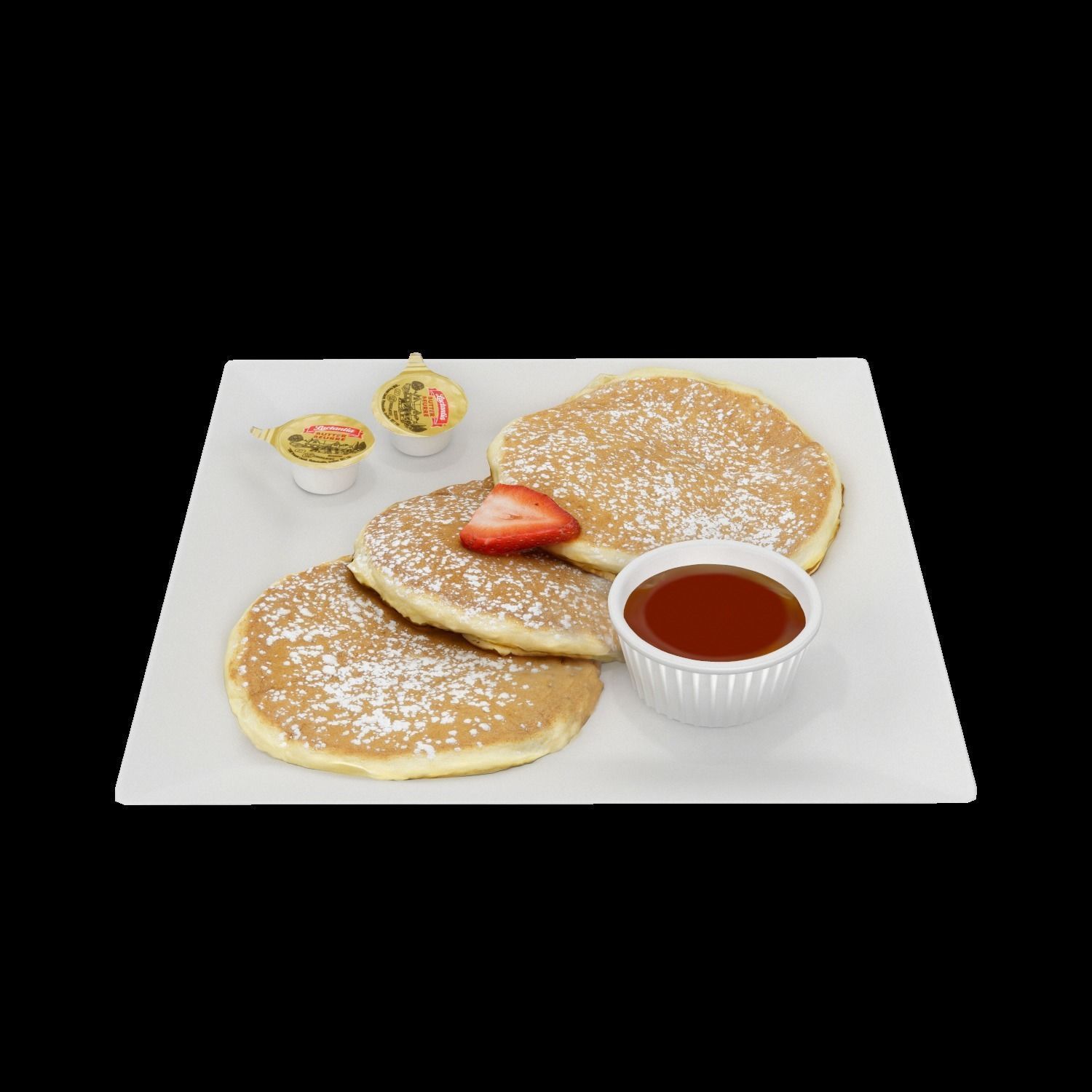 Buttermilk Pancakes Low-poly 3D model_9