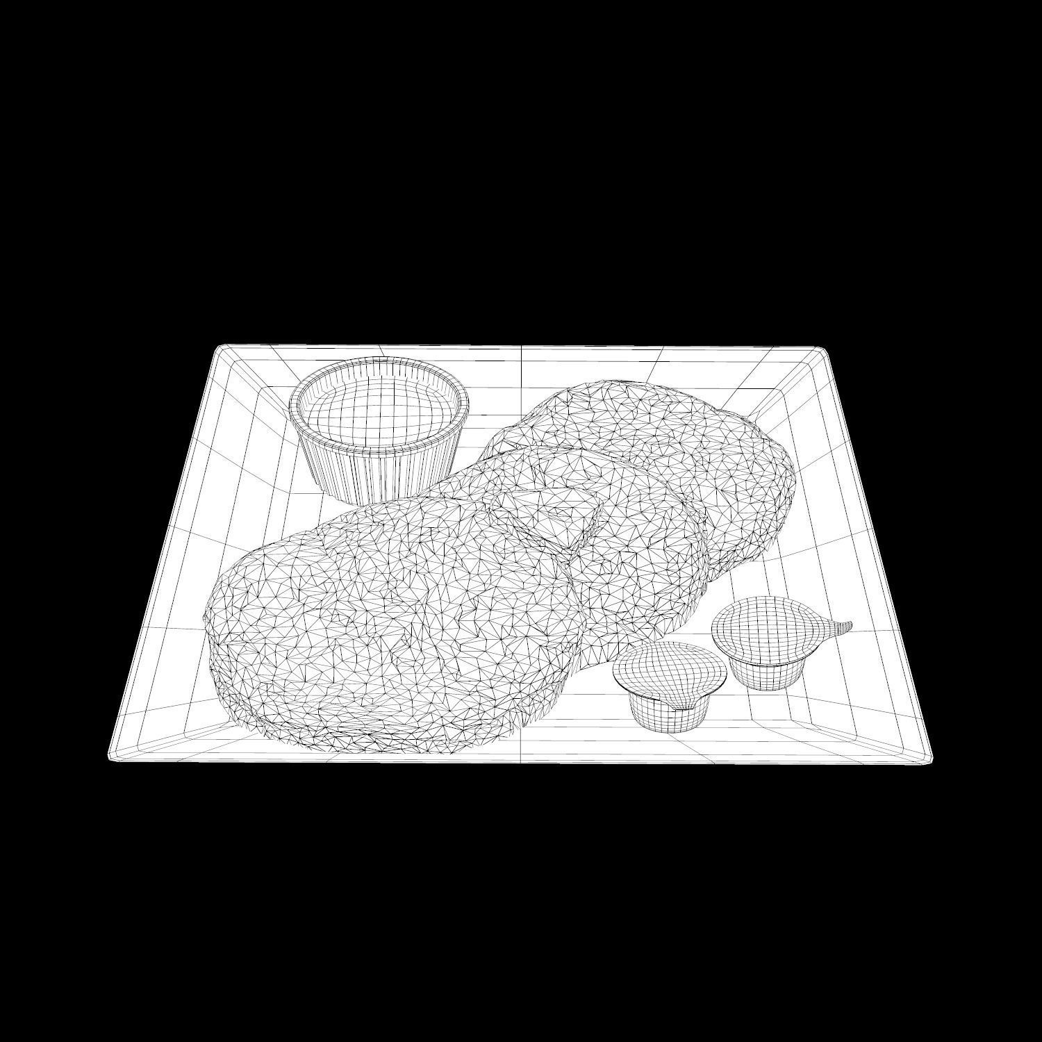 Buttermilk Pancakes Low-poly 3D model_11