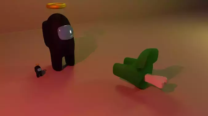 Among Us Characters Low-poly 3D model