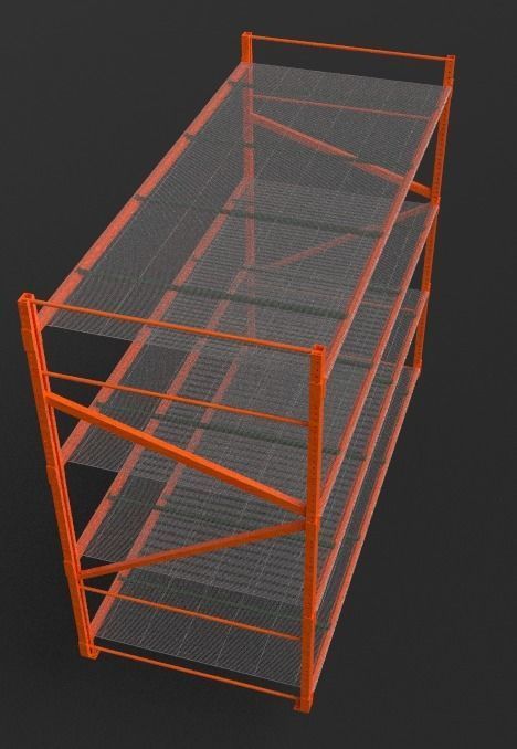 Industrial Rack Shelf Free low-poly 3D model_3