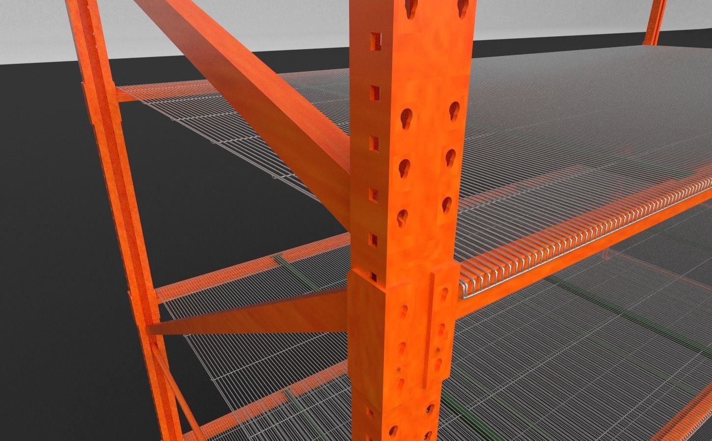 Industrial Rack Shelf Free low-poly 3D model_2