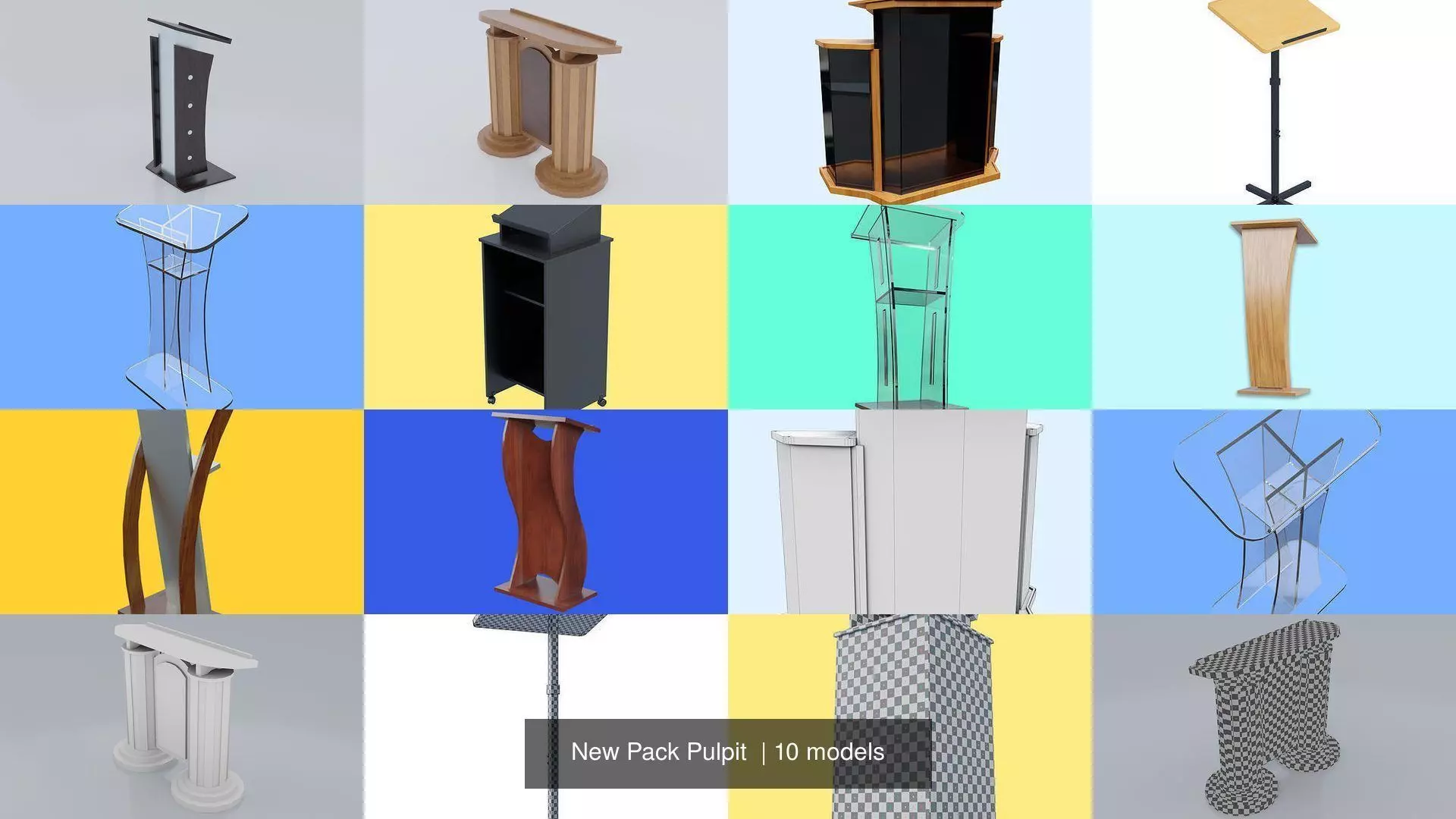 New Pack Pulpit  3D Model Collection_0