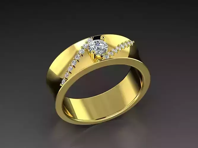 Diamond Jewelry Ring 3D print model