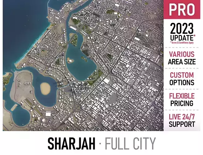 Sharjah Low-poly 3D model