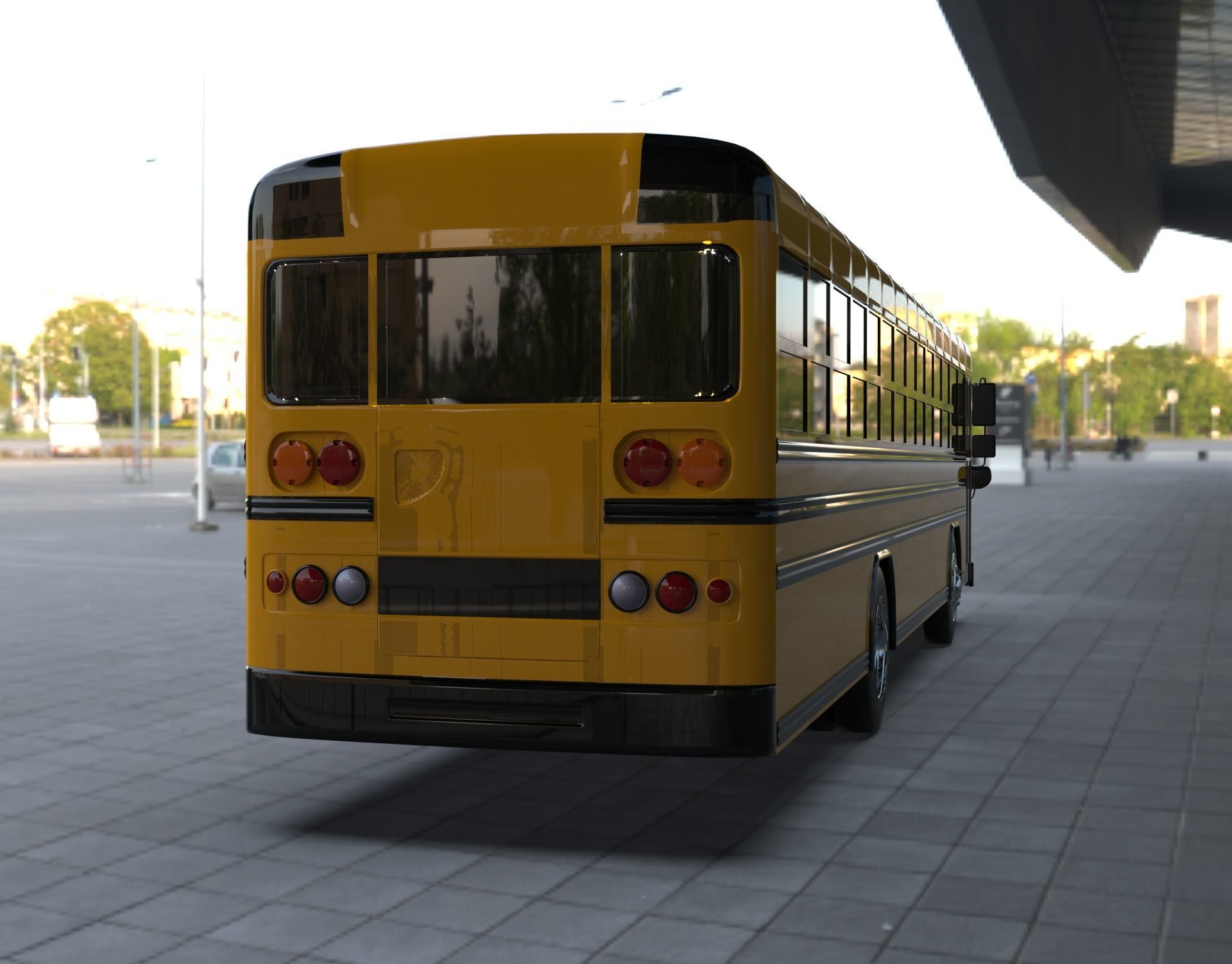 Blue Bird All American 2010 3D model_1