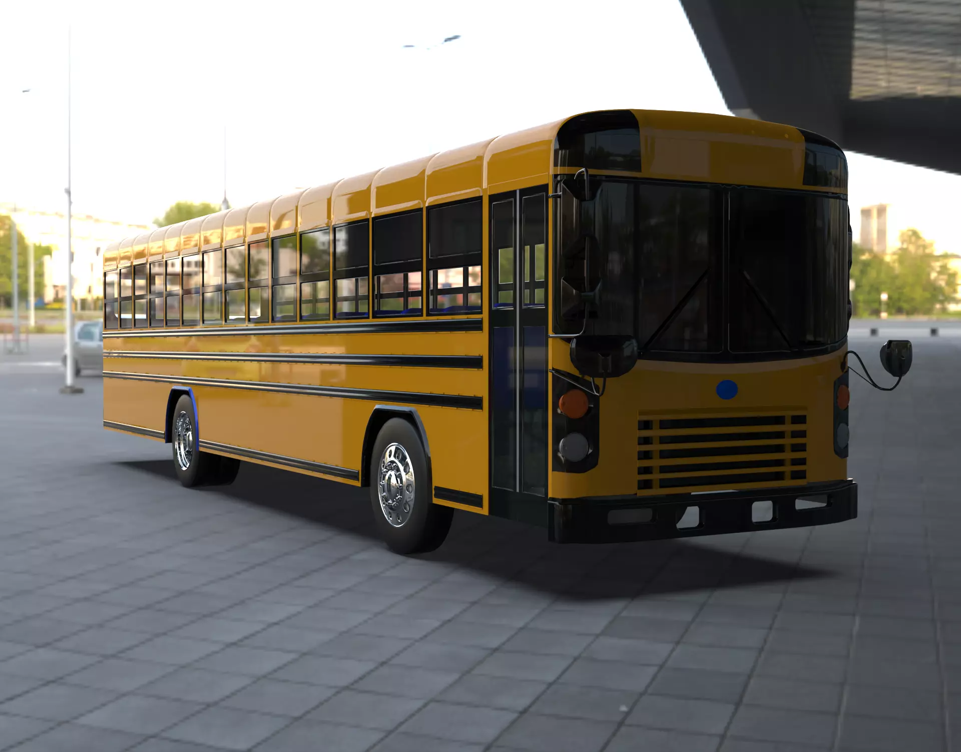 Blue Bird All American 2010 3D model_0