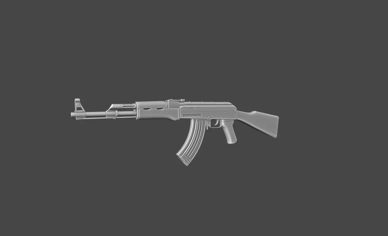AK 47 3D model_0