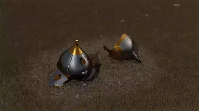 Russian Helmet LowPoly Low-poly 3D model