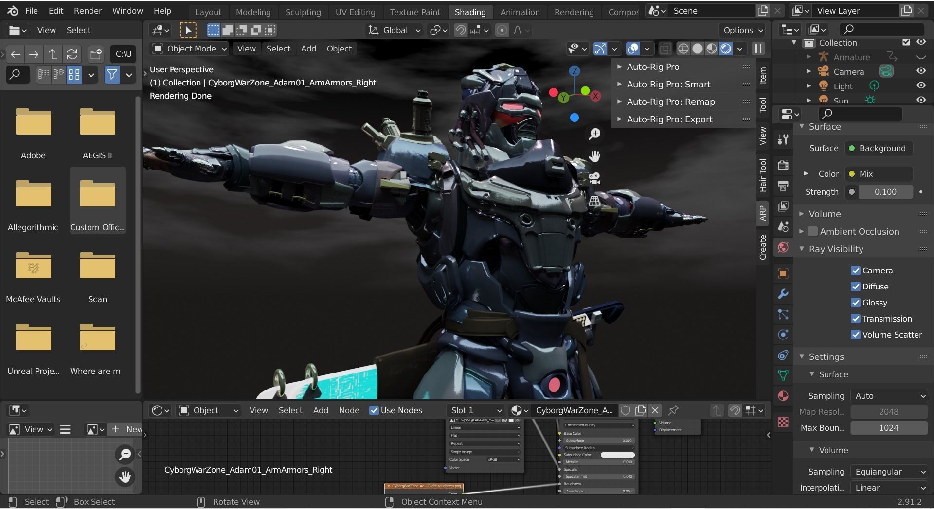 Cyborg  War Zone - Adam01 Low-poly 3D model_8