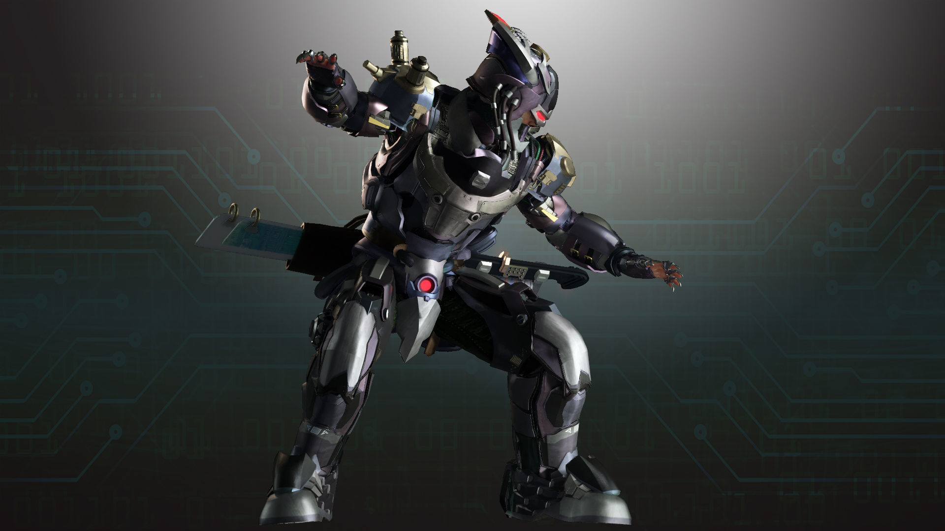 Cyborg  War Zone - Adam01 Low-poly 3D model_4