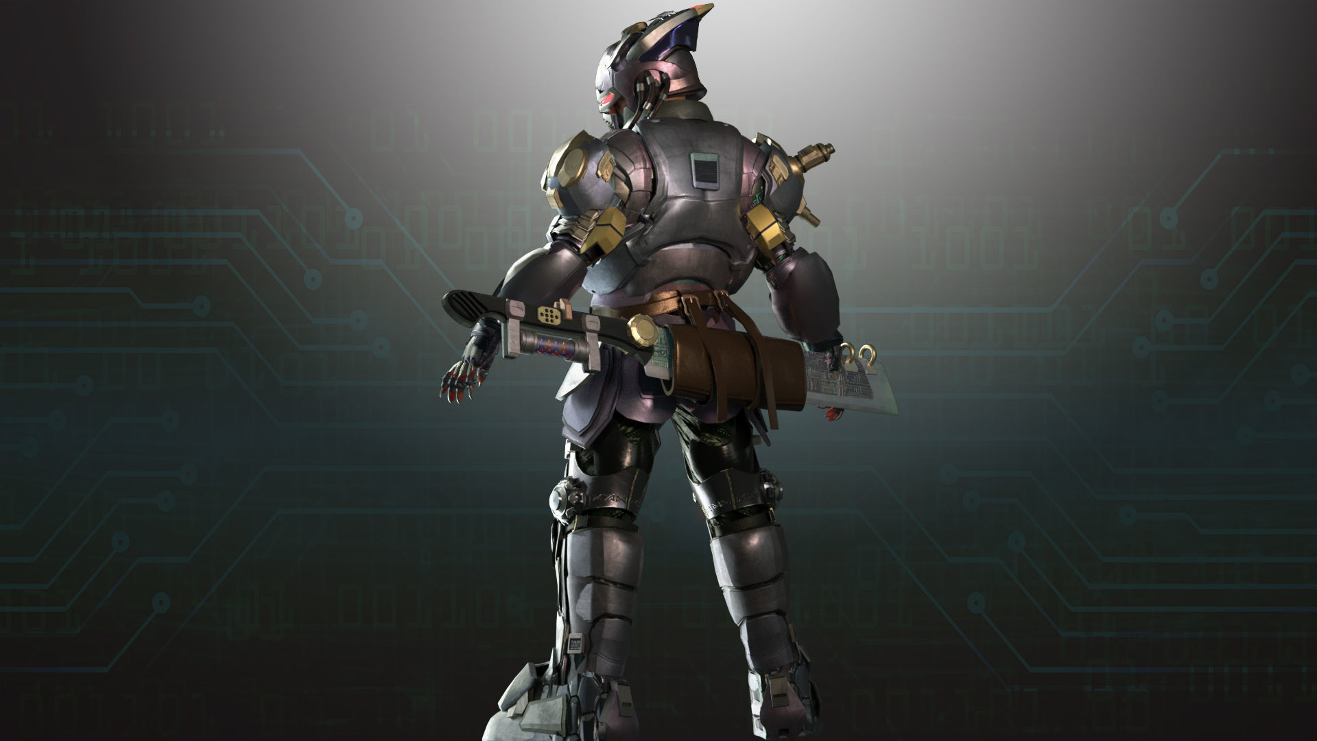 Cyborg  War Zone - Adam01 Low-poly 3D model_5