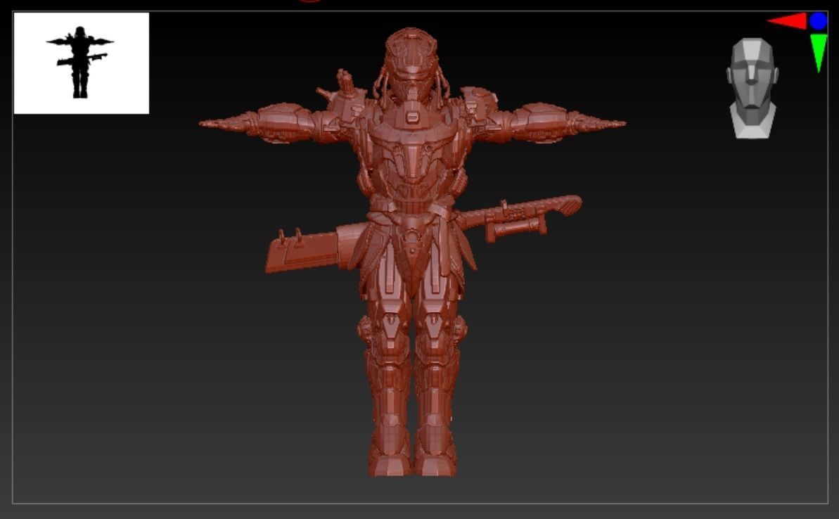 Cyborg  War Zone - Adam01 Low-poly 3D model_7