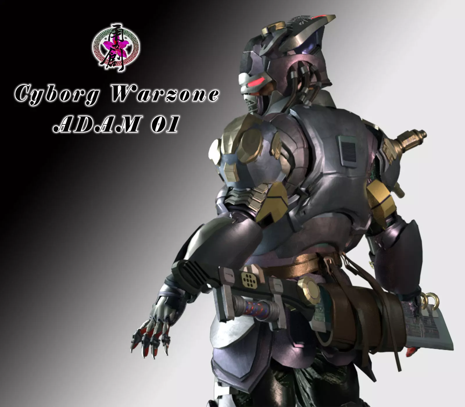 Cyborg  War Zone - Adam01 Low-poly 3D model_0