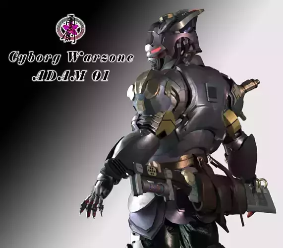 Cyborg  War Zone - Adam01 Low-poly 3D model