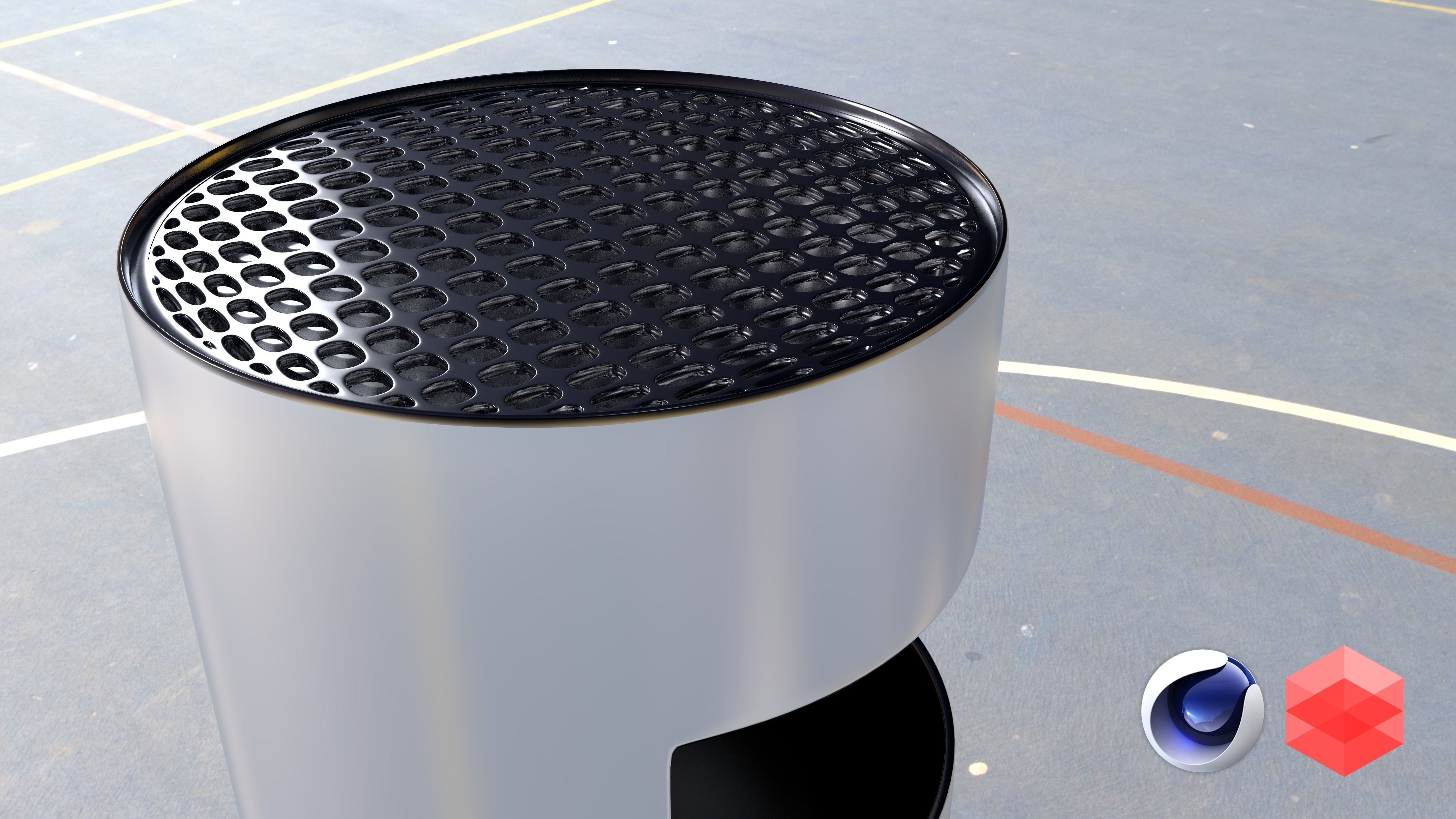 Trash can 3D model_16