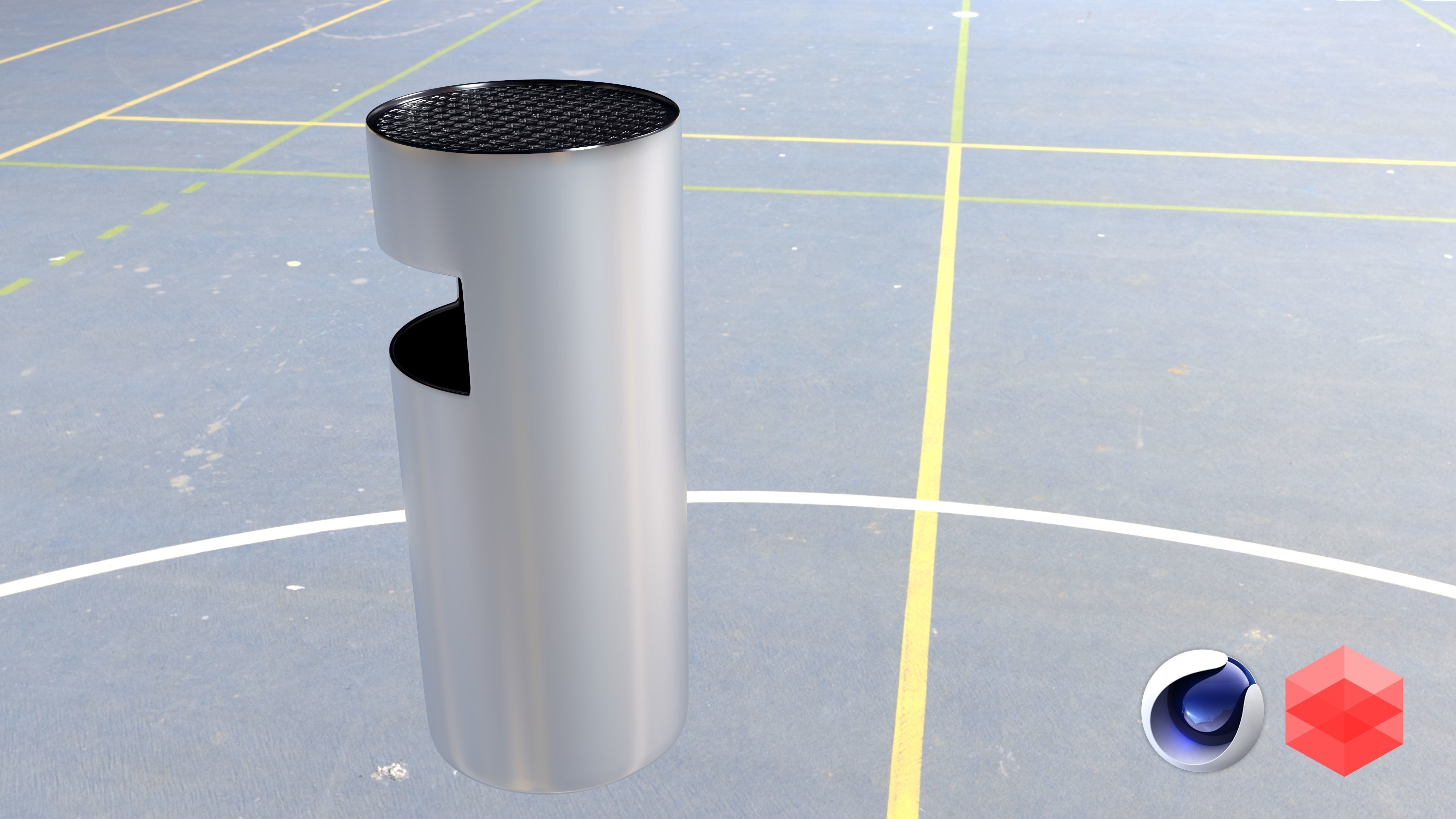 Trash can 3D model_15