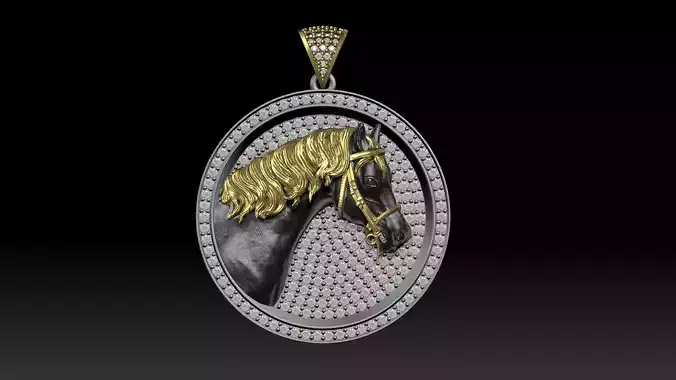 Horse jewelry pendant