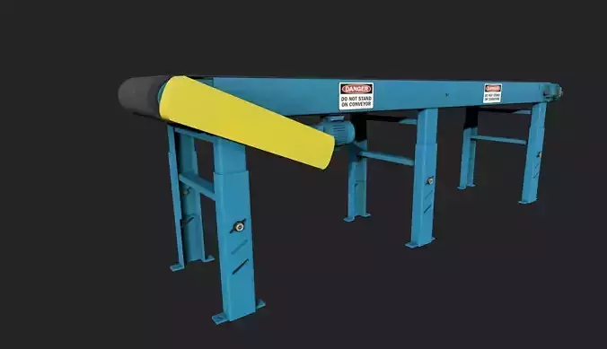 Belt Conveyor Low-poly 3D model