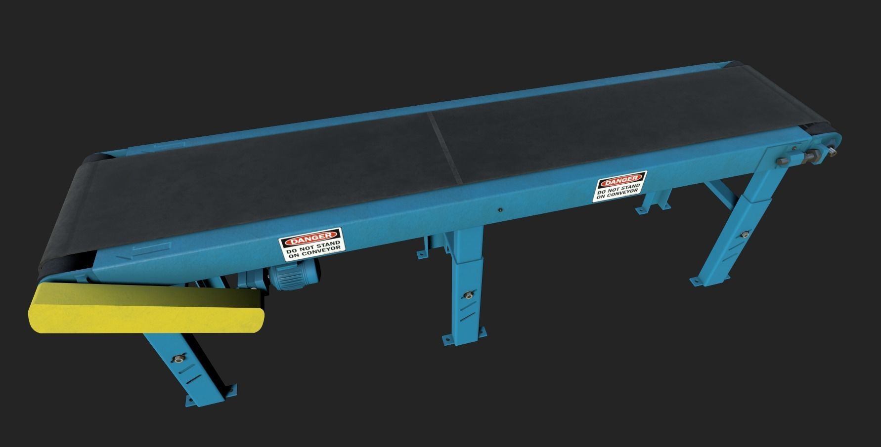 Belt Conveyor Low-poly 3D model_2