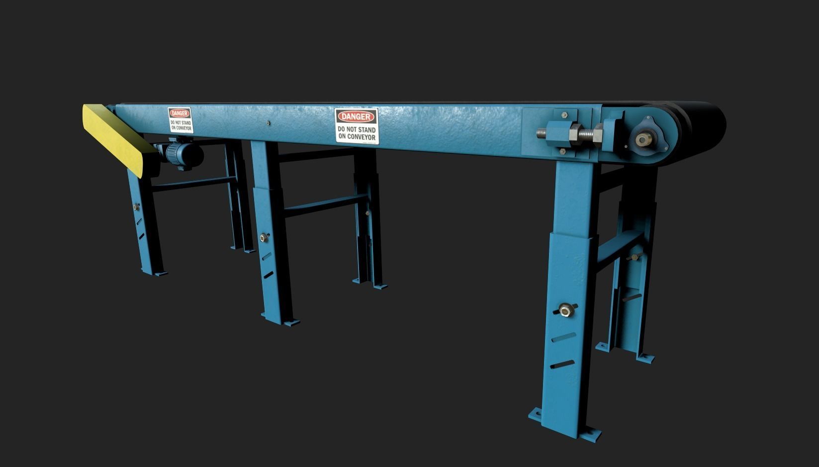 Belt Conveyor Low-poly 3D model_4