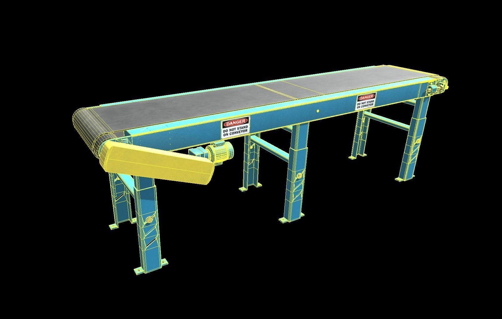Belt Conveyor Low-poly 3D model_20