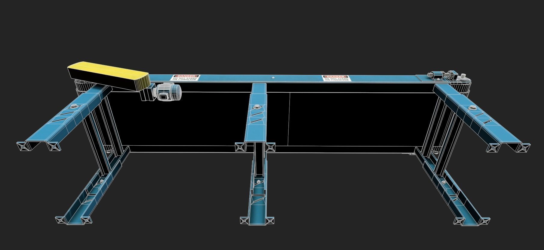 Belt Conveyor Low-poly 3D model_17