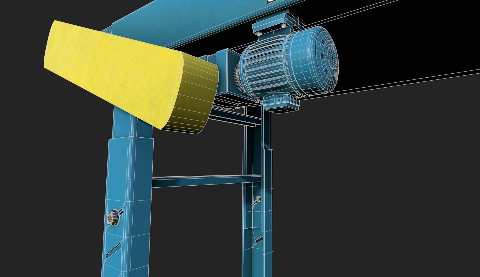 Belt Conveyor Low-poly 3D model_15