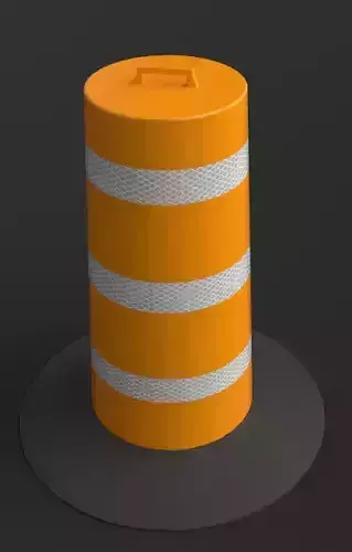 Big Construction Cone Free low-poly 3D model