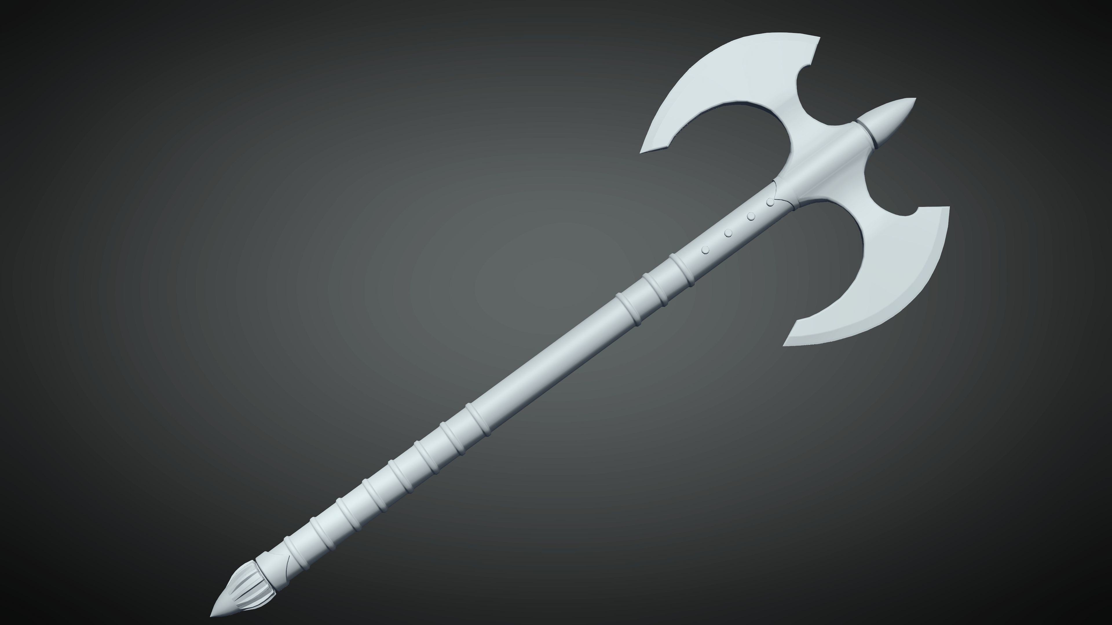 Warrior Axe 3D model_5