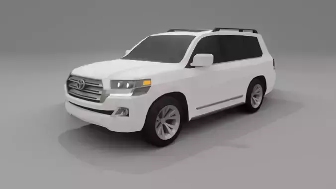 Toyota Land Cruiser low poly 3D model