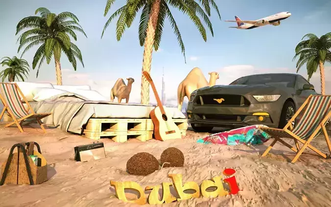 Dubai desert 3D model