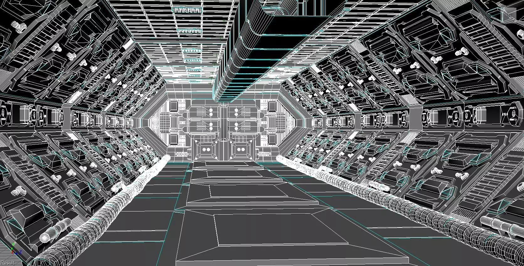 Spaceship Corridor 3D Model 3D model_0