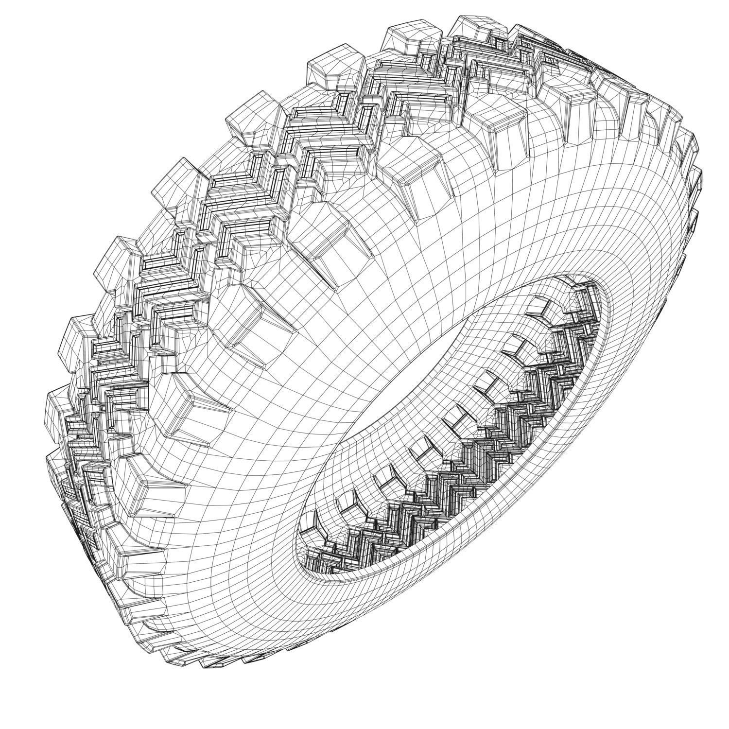 Tire  4x4 3D model_12