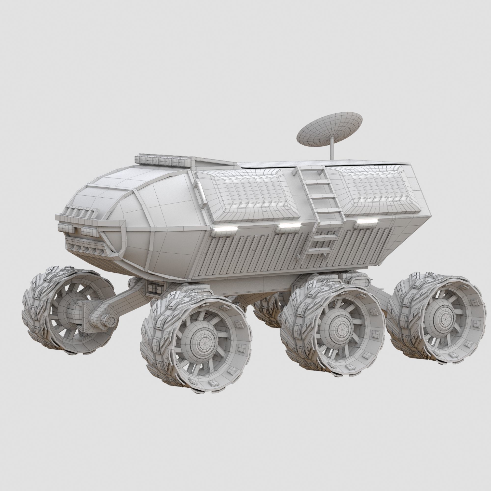 Rover Mars explorer  3D model_4