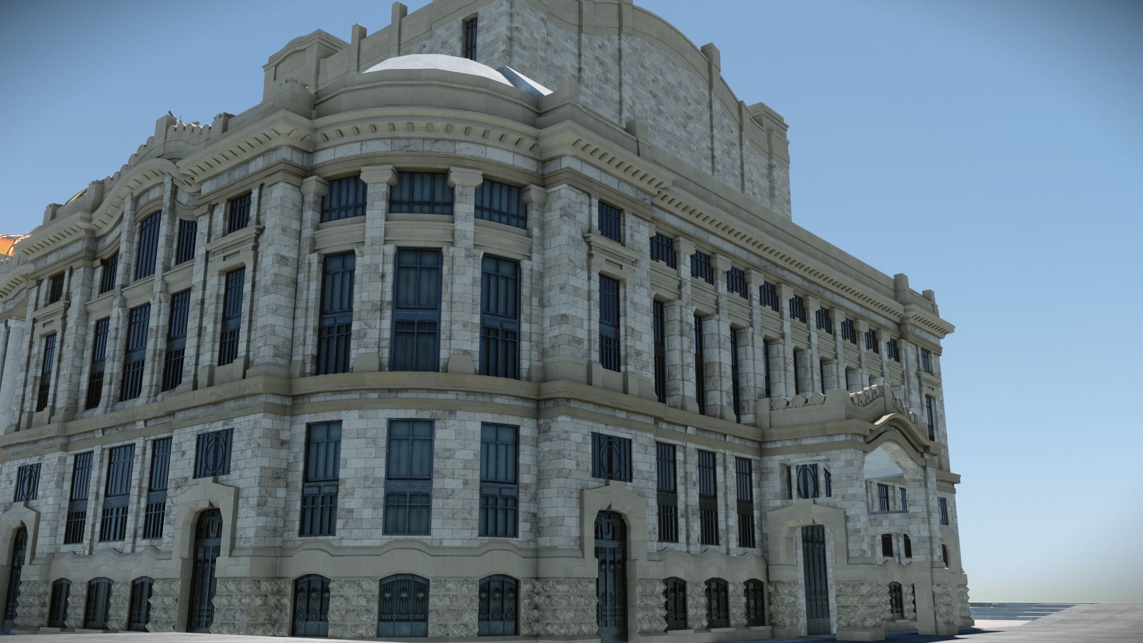 Palacio de Bellas Artes 3D model_7