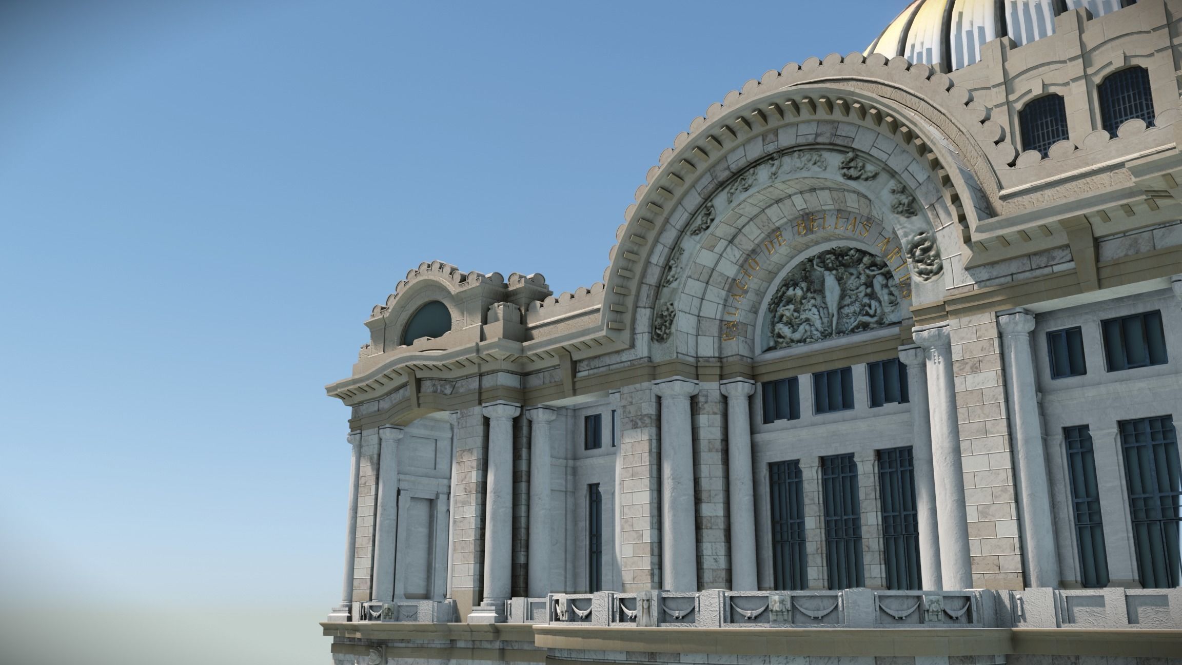 Palacio de Bellas Artes 3D model_6