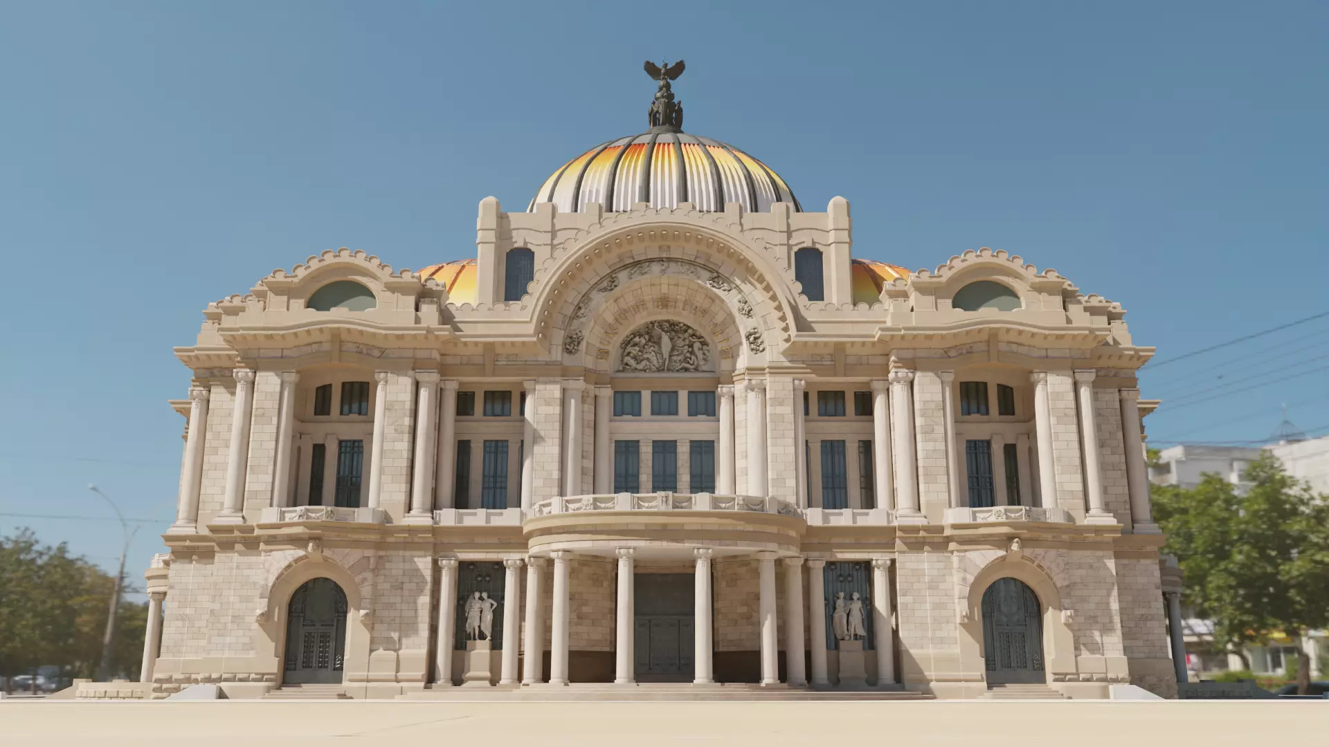 Palacio de Bellas Artes 3D model_0