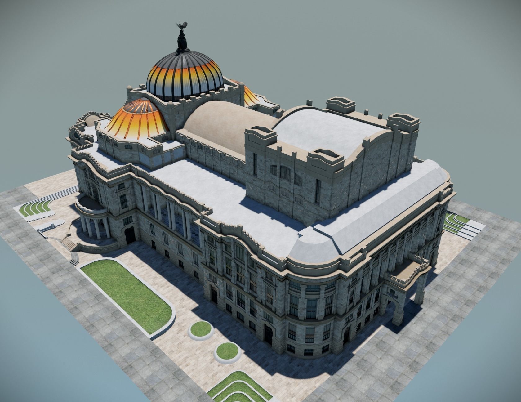 Palacio de Bellas Artes 3D model_10