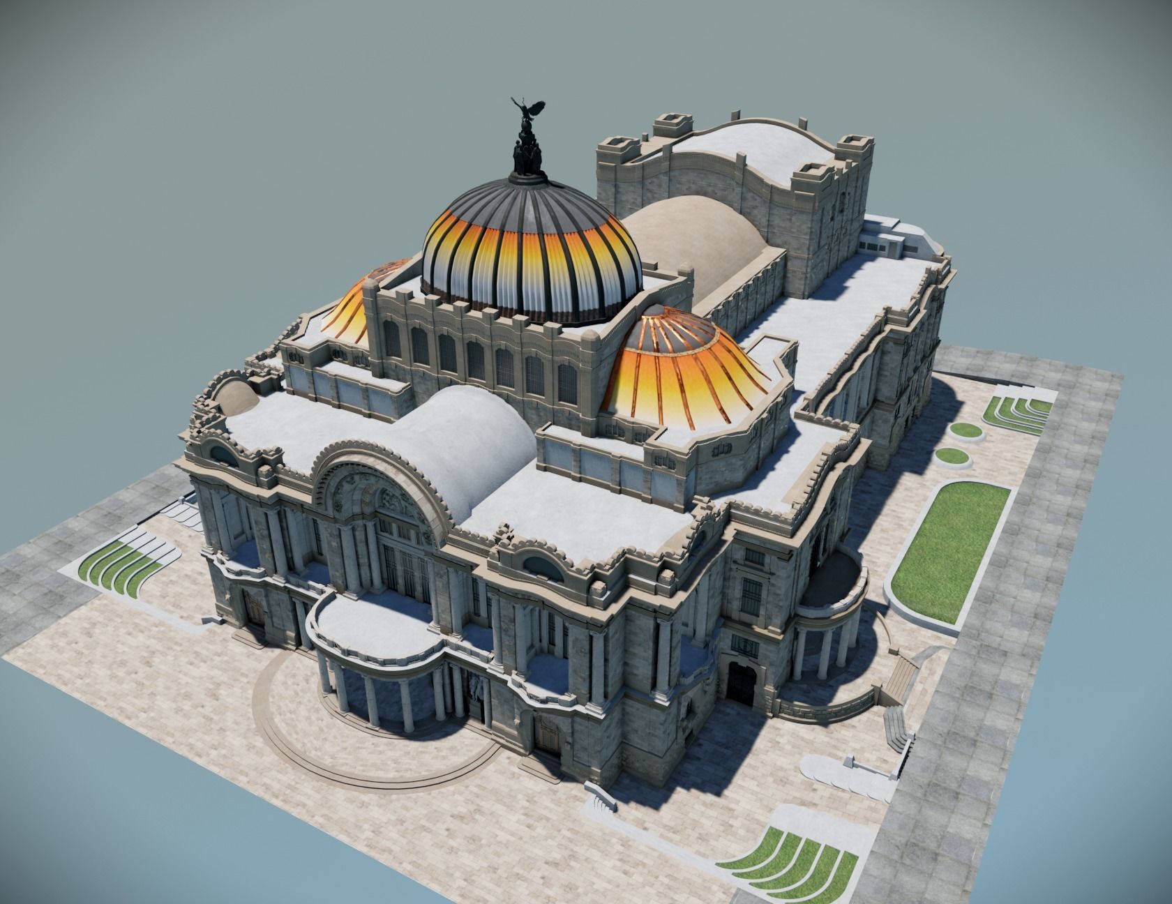 Palacio de Bellas Artes 3D model_9