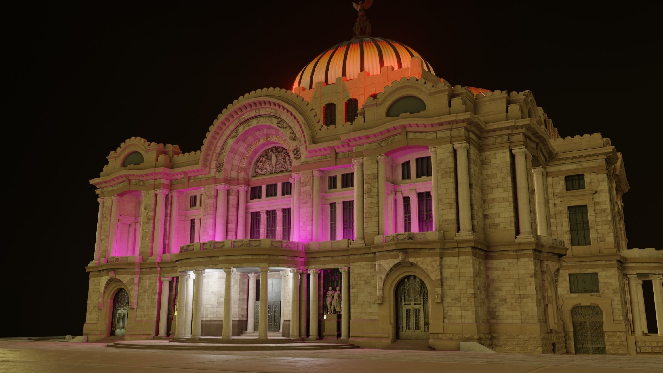 Palacio de Bellas Artes 3D model_16