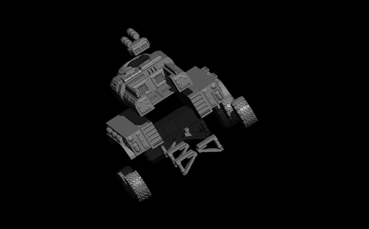 Transport Truck 3D print model_4