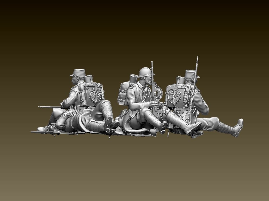 French soldier ww1 3D print model_10