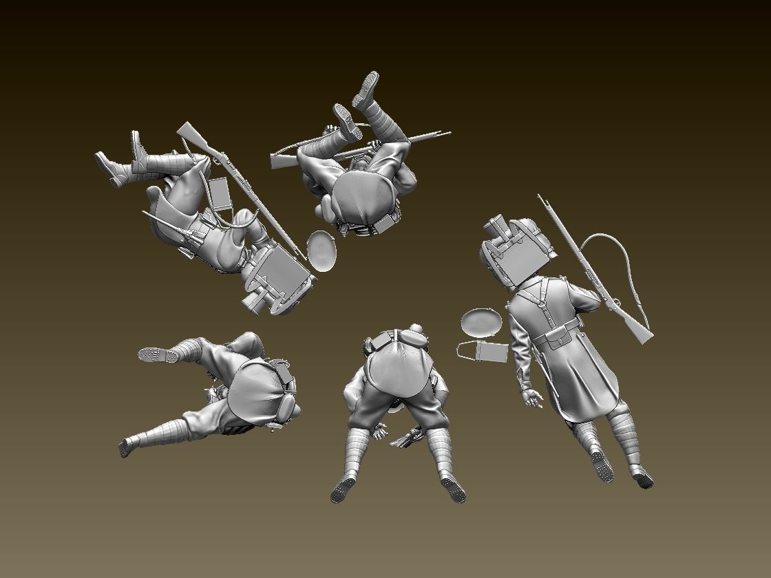 French soldier ww1 3D print model_13