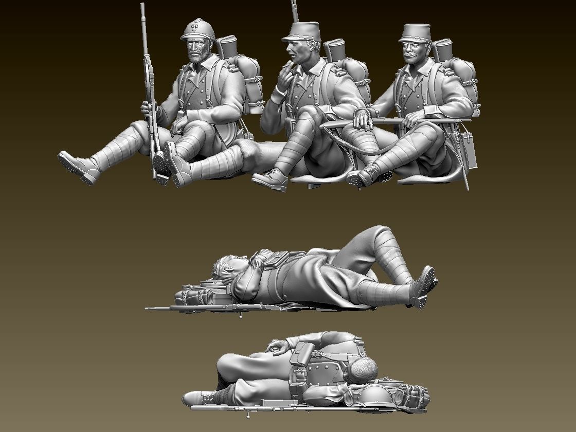 French soldier ww1 3D print model_5