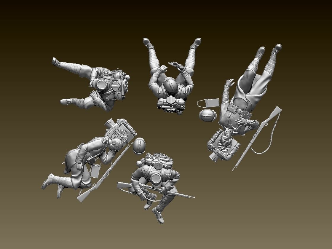 French soldier ww1 3D print model_6