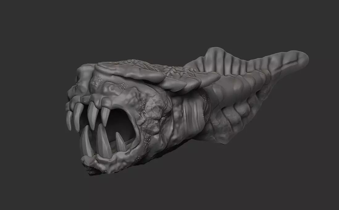 eel monster creature 3D model