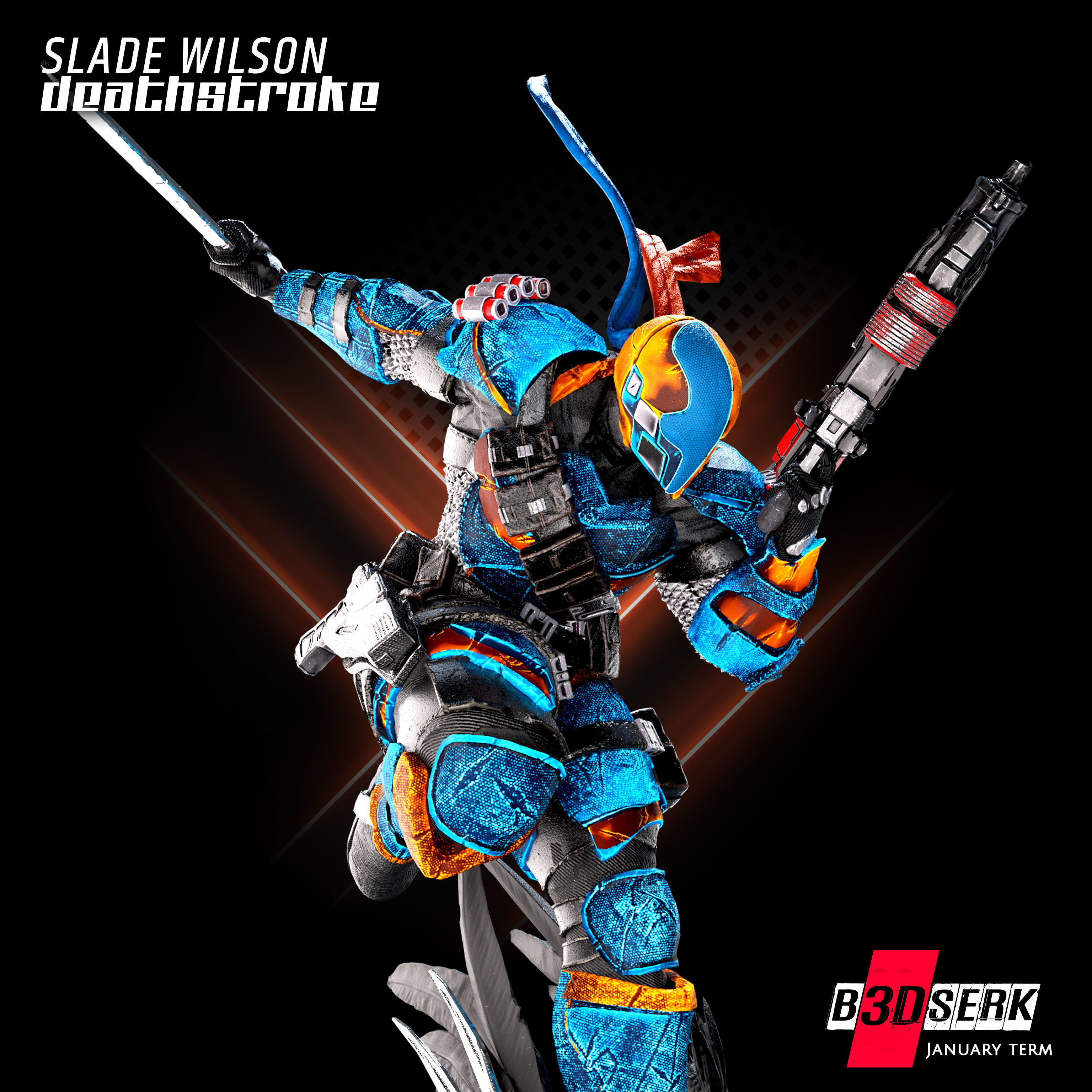 B3DSERK Deathstroke 3d Sculpture tested and ready for printing 3D print model_12